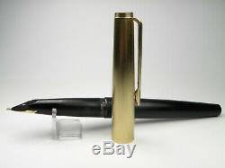 Vintage Montblanc Fountain Pen-Matt Gold & Matt Black-14K OBB-Germany 1970s