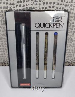 Vintage Montblanc Quickpen Rollerball Pen Steel Matte Finishe Set