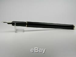 Vintage Montblanc Slim Line Fountain Pen-Matt Ebony Black-Germany 1980s