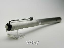 Vintage Montblanc Turbo Fountain Pen-Brushed Steel & Matt Black-Germany 1980s