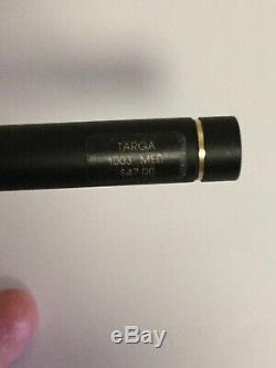 Vintage New Sheaffer Targa #1003 Matte Black & Fountain Pen 14k Medium USA