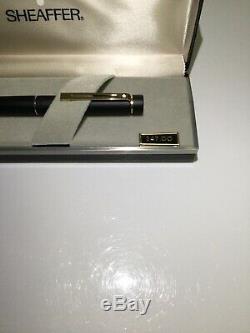 Vintage New Sheaffer Targa #1003 Matte Black & Fountain Pen 14k Medium USA