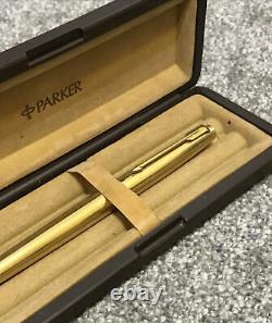 Vintage Parker 75 Flat Tassie Gold Filled Crosshatch Fountain Pen-made In USA