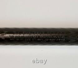 Vintage Sheaffer Flat Top Chased Black Rubber Fountain Pen w Flex Nib