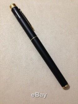 Vintage Sheaffer Targa 1003 Epoxy Matt Black Gold Trim Medium Fountain Pen-usa