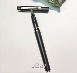 Vintage Sheaffer Targa Matte Black Fountain Pen Med 14k Nib
