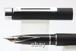 Vintage Sheaffer Targa No. 1002 Matt Black Medium Fountain Pen, CT