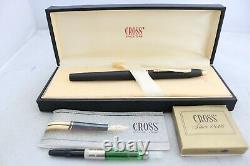 Vintage (c1980) Cross Classic Century Epoxy Matt Black Fountain Pen, GT