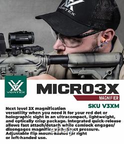 Vortex Optics Razor Red Dot Sight 3 MOA with 3X Magnifier and CF Hat & Pen Bundle