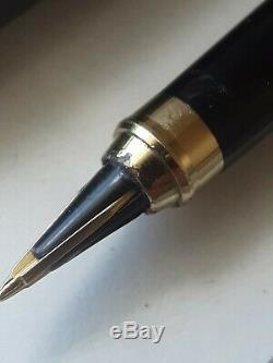 Vtg matte black metal gt sailor trident fountain pen