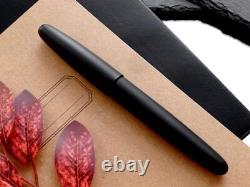 WANCHER Dream Fountain Pen Makoto Ebonite Matte Black Cigar shape Bold