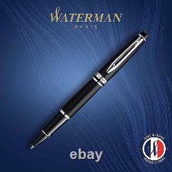 WATERMAN Expert Rollerball Pen, Matte Black CT, Fine Nib, Black Ink