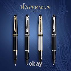 WATERMAN Expert Rollerball Pen, Matte Black CT, Fine Nib, Black Ink