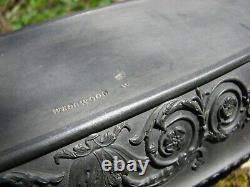WEDGWOOD RARE 18th C. BLACK BASALT PEN TRAY WITH MEDUSA HEADS AS FOUND MUSEUM. 