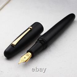 Wancher Dream Pen True-Ebonite Matt Black Gold Clip M Gold Nib Fountain Pen