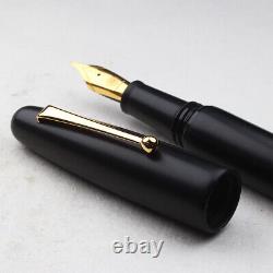 Wancher Dream Pen True-Ebonite Matt Black Gold Clip M Gold Nib Fountain Pen