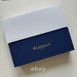 Waterman Ballpoint Pen Matte Black Silver With Box