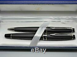 Waterman Expert 2 Matte Black CT Fountain Pen and Ballpoint in Box NEW OLD STOCK