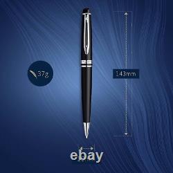 Waterman Expert Ballpoint Pen, Matte Black CT, Medium Nib, Blue Ink