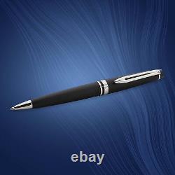 Waterman Expert Ballpoint Pen, Matte Black CT, Medium Nib, Blue Ink