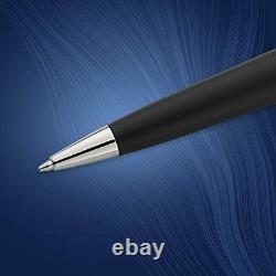 Waterman Expert Ballpoint Pen Matte Black with Chrome Trim Medium Point with