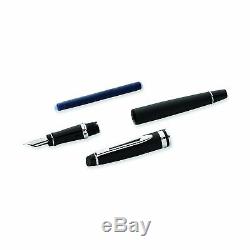 Waterman Expert Fountain Pen Matte Black Chrome Trim Fine Point S0951840