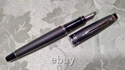 Waterman Expert Fountain Pen Matte Black Gt Nib F With Converter