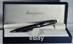 Waterman Expert II Matte Black&CT French Ballpoint pen withOrig. Box