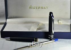 Waterman Expert II Matte Black&CT French Ballpoint pen withOrig. Box