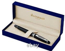 Waterman Expert Rollerball Pen Matte Black Chrome Trim S0951880 New Sealed