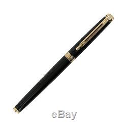 Waterman Hemisphere Essential Matte Black Gold Trim Medium Point Fountain Pen