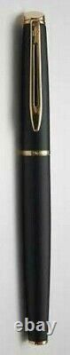 Waterman Hemisphere Fountain Pen M Pt Matte Black & Gold New In Box Narrow Band