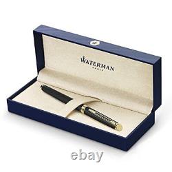 Waterman Hemisphere Fountain Pen, Matte Black with 23k Gold Trim, Medium Nib wit