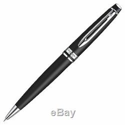 Waterman Matte Black Expert Pen Medium Pen Point Type Blue Ink Black