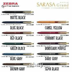 Zebra Sarasa GRAND MATTE BLACK Metal Body Vintage 0.5mm Push Clip Gel Pen 2020